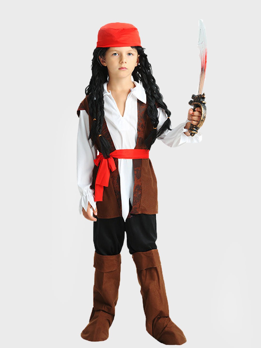 Little Surprise Box, Brown Pirate, kids Halloween costume fancy dress up - LSB - HWC - BRWNPIRATE - 7 - 8Y