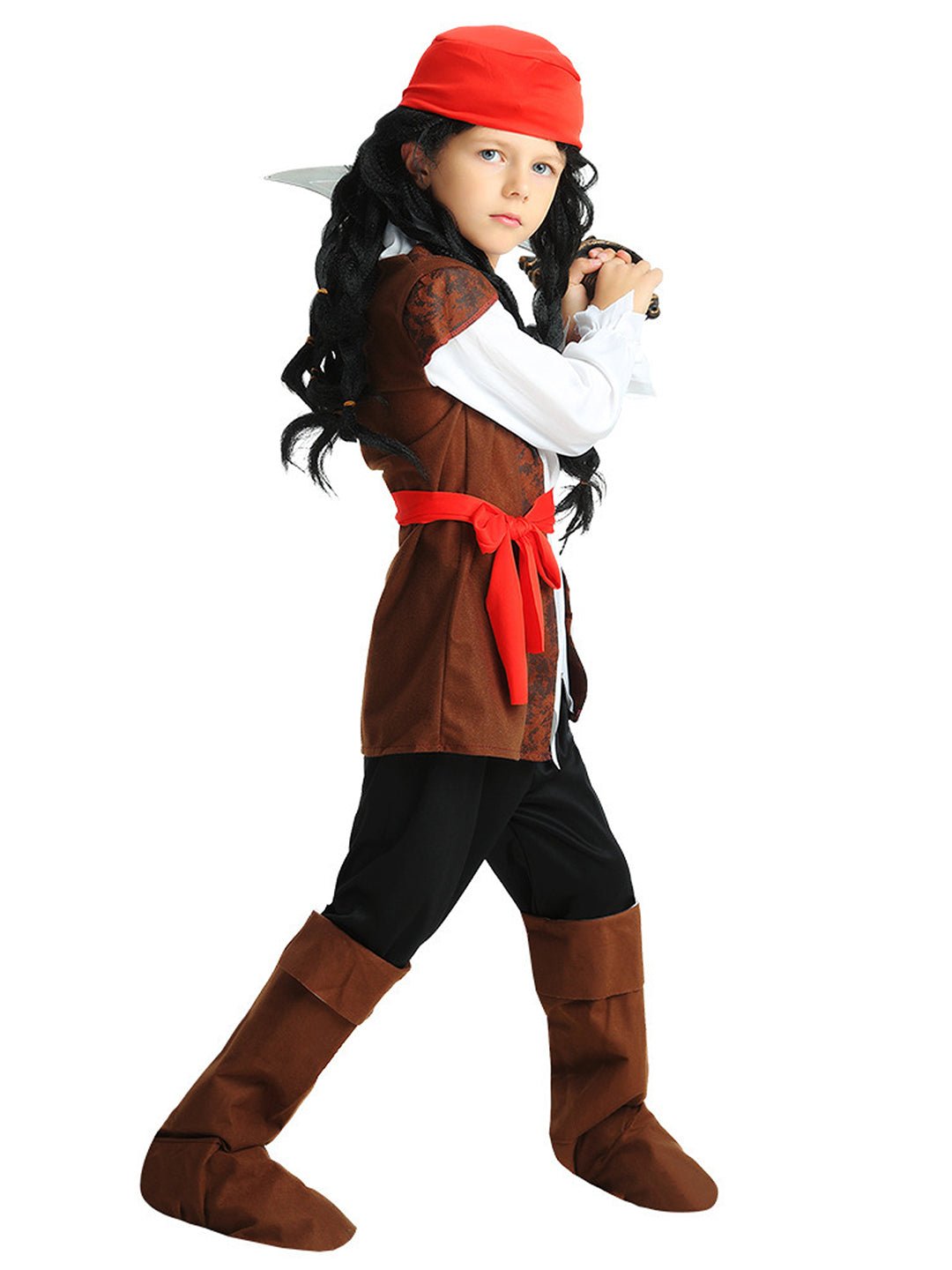 Little Surprise Box, Brown Pirate, kids Halloween costume fancy dress up - LSB - HWC - BRWNPIRATE - 7 - 8Y