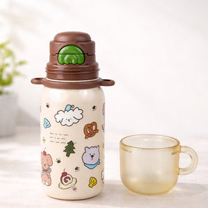 Little Surprise Box Brown Teddy Stainless Steel Kids Water Bottle 500ml - Water Bottle