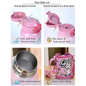 Little Surprise Box Bunny 3D Face Kids Bottle 550ml - Water Bottle