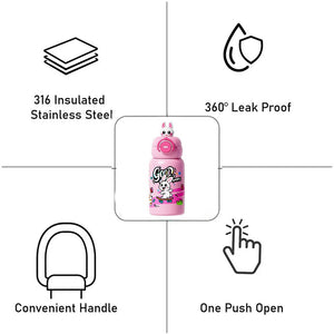 Little Surprise Box Bunny 3D Face Kids Bottle 550ml - Water Bottle