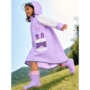 Little Surprise Box Bunny Pocket Raincoat | The Mom Store - S Kids Raincoat