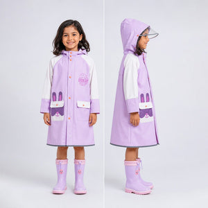Little Surprise Box Bunny Pocket Raincoat | The Mom Store - S Kids Raincoat