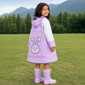 Little Surprise Box Bunny Pocket Raincoat | The Mom Store - S Kids Raincoat