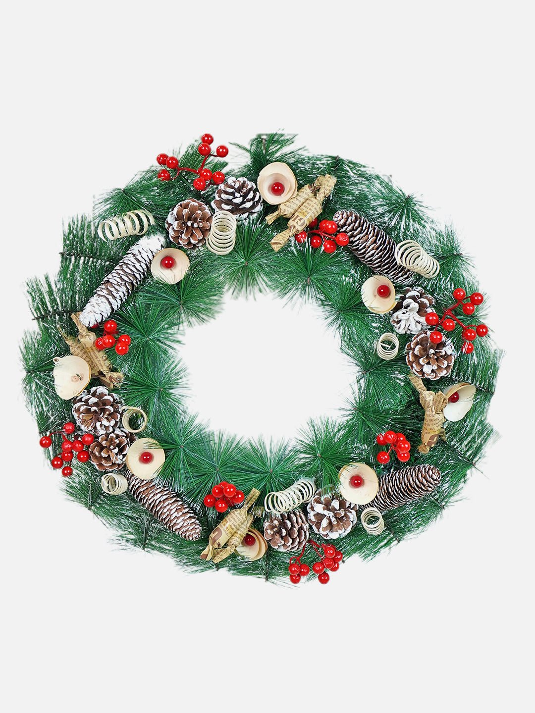 Little Surprise Box Bushy Frosty Christmas wreath & Christmas Décor - LSB - CMS - 22CHOCLTE - WRTH