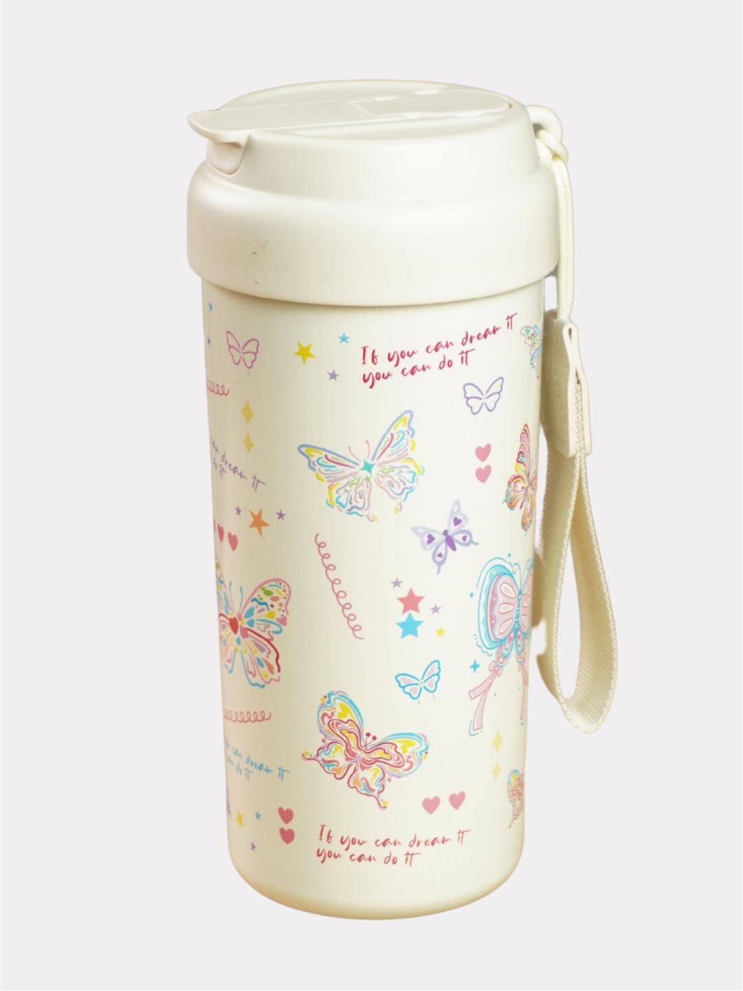 Little Surprise Box Butterfly Stainless Steel Detox Infuser Bottle - 550ml - LSB - WB - CRMBUTRFLY - COFE
