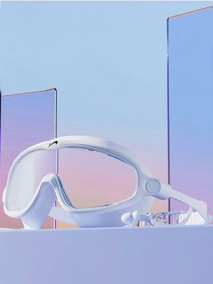 Little Surprise Box Button style Anti Fog UV Protection leakproof design Swim Goggles for Adults - LSB - SG - WHT - PURBUTON