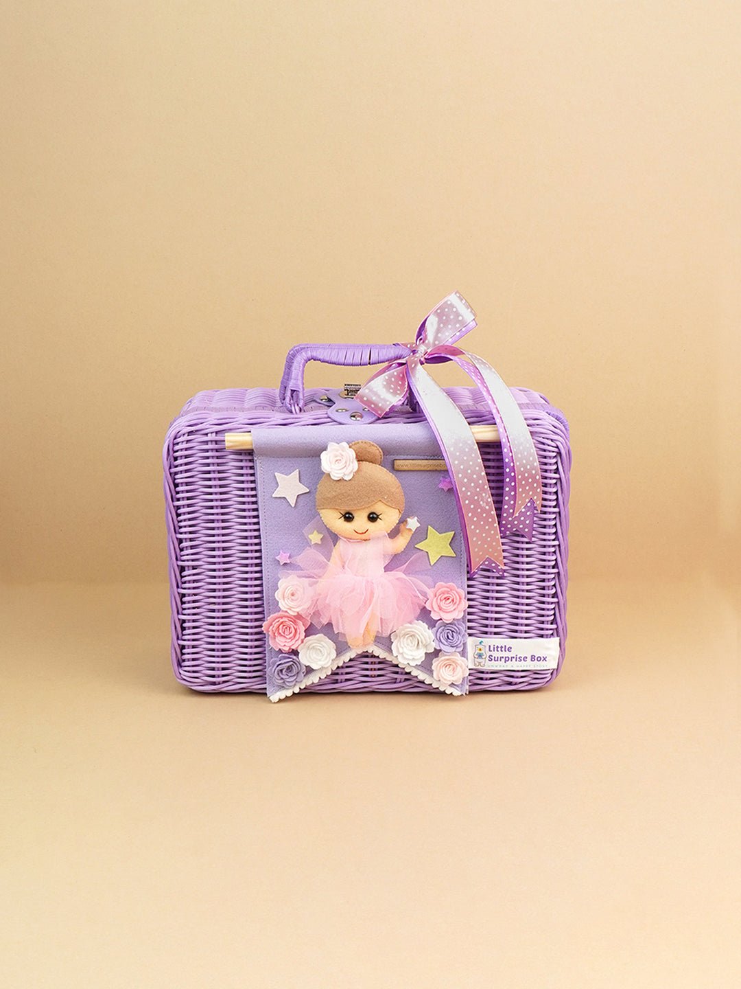 Little Surprise Box Cane Basket for Storage and Travel - LSB - CB - PURPLFAIRY - CANE