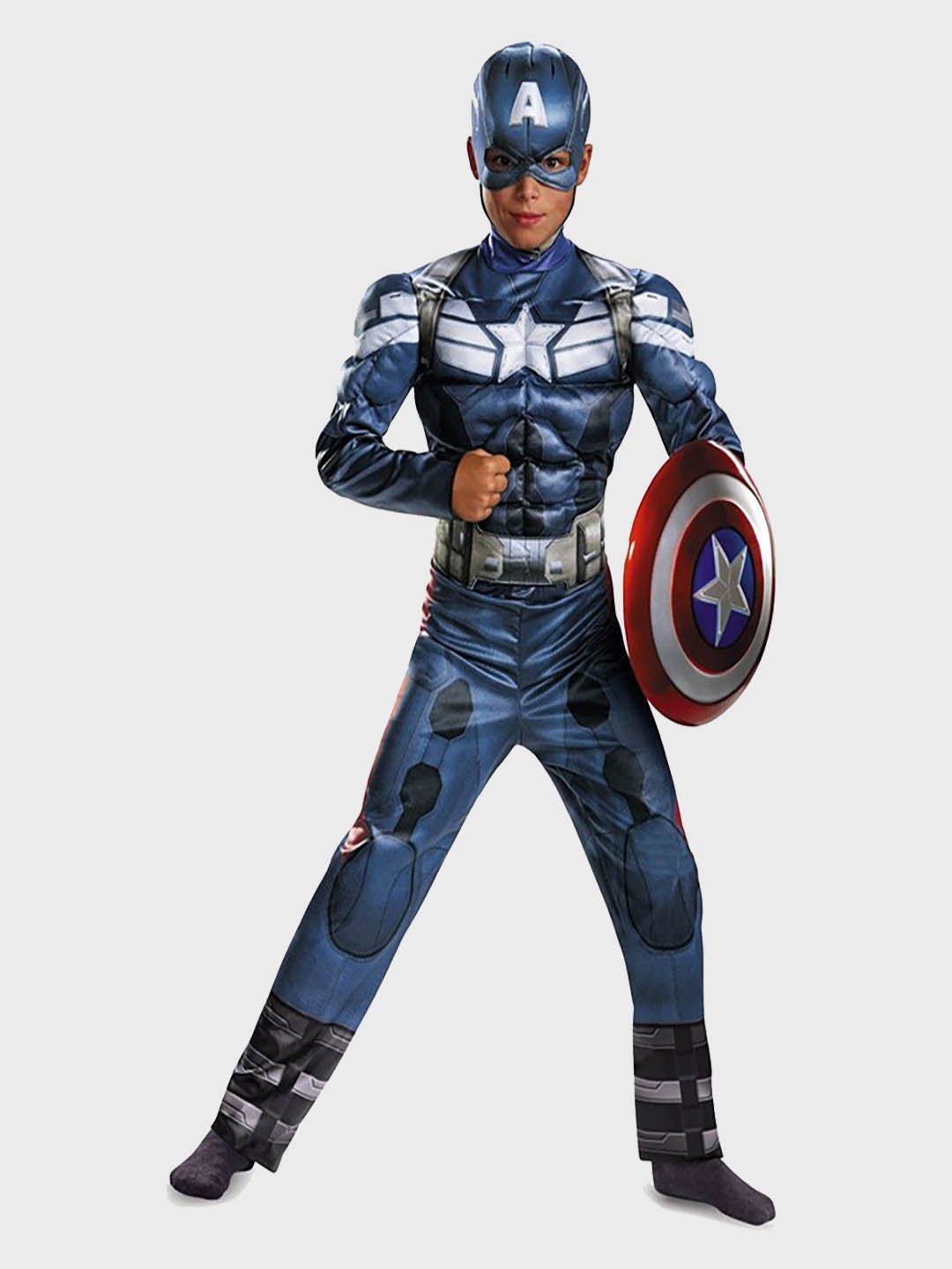 Little Surprise Box Captain Superhero Kids Halloween Costume Fancy Dress Up - LSB - HWC - CAPTAINHERO - 4 - 6Y