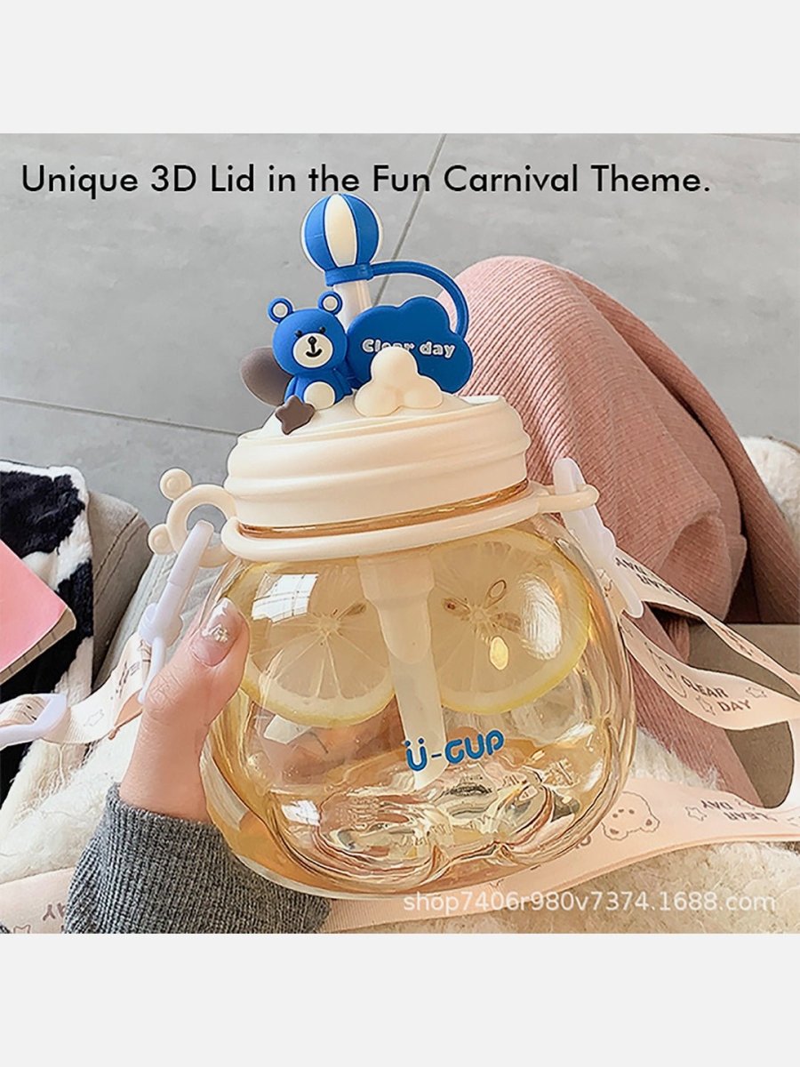 Little Surprise Box Carnival Theme Kids Water Bottle - LSB-WB-WHTECARNIVAL
