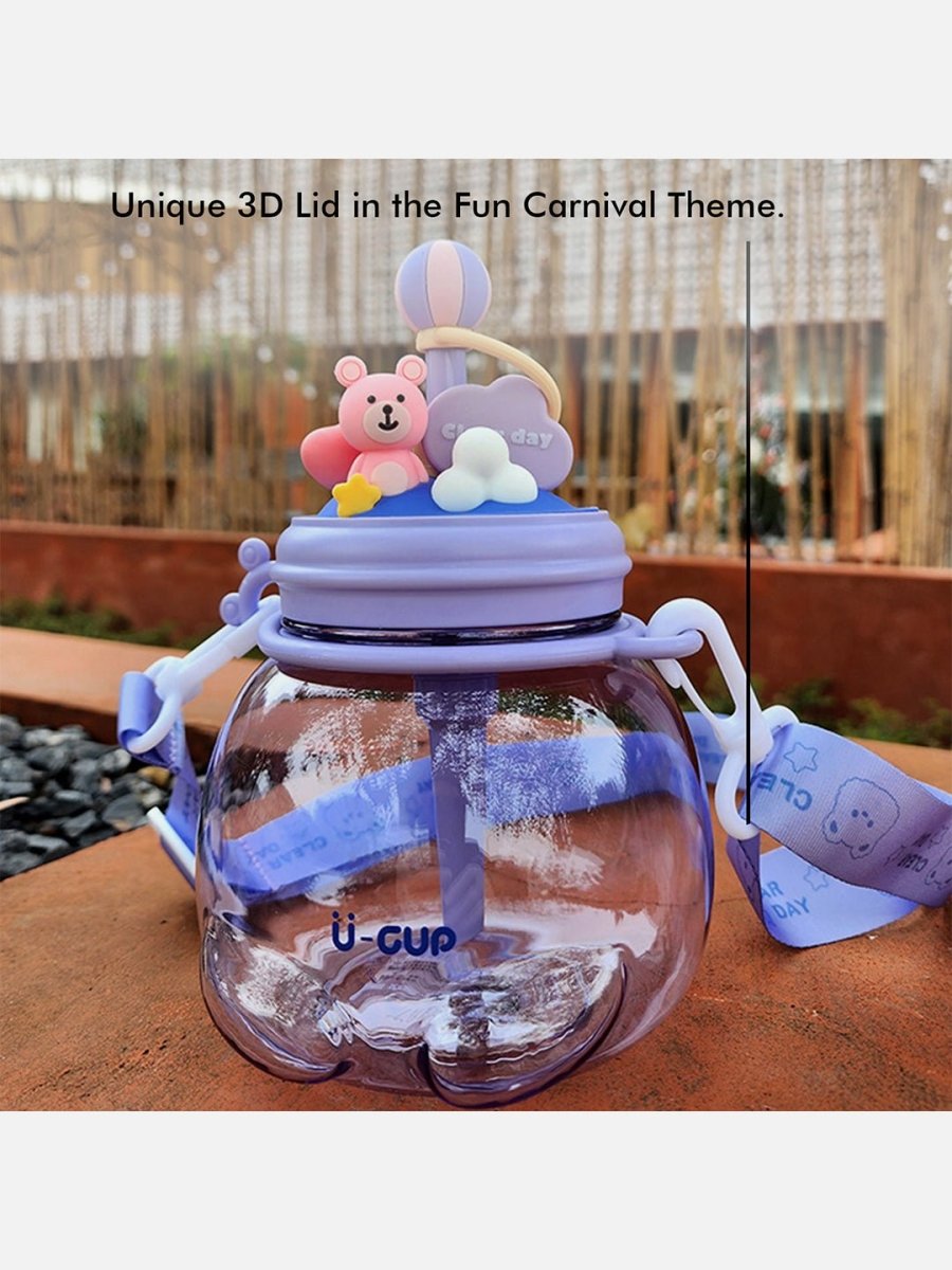 Little Surprise Box Carnival Theme Kids Water Bottle - LSB-WB-PURCARNIVAL