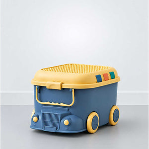 Little Surprise Box Cartoon Bus-Shaped Kids Toy & Storage Box - Blue Baby Food Makers