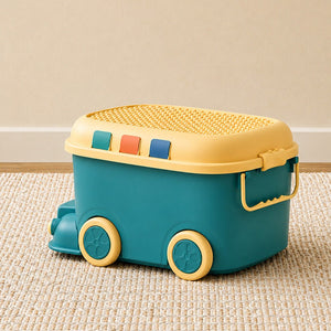 Little Surprise Box Cartoon Bus-Shaped Kids Toy & Storage Box - Teal Baby Food Makers