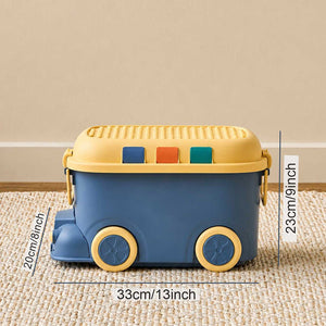 Little Surprise Box Cartoon Bus-Shaped Kids Toy & Storage Box - Blue Baby Food Makers