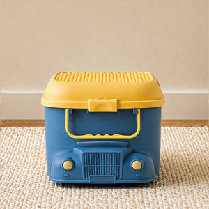 Little Surprise Box Cartoon Bus-Shaped Kids Toy & Storage Box - Blue Baby Food Makers