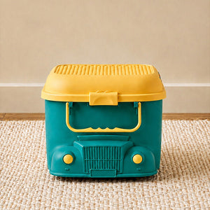 Little Surprise Box Cartoon Bus-Shaped Kids Toy & Storage Box - Teal Baby Food Makers