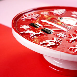 Little Surprise Box Ceramic Desert Cake Stand, Christmas theme. - Christmas Cutlery