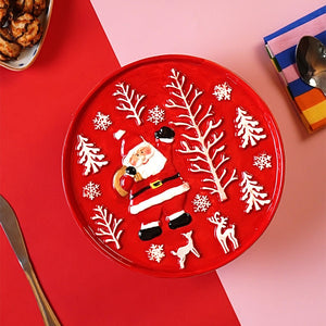 Little Surprise Box Ceramic Desert Cake Stand, Christmas theme. - Christmas Cutlery