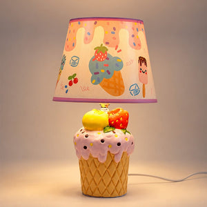 Little Surprise Box, ceramic Ice Cream Table side Bed Table Lamp, Kids Room Decor - PINK Room Decor