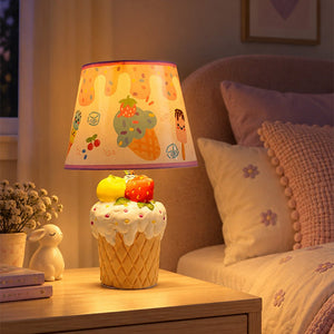 Little Surprise Box, ceramic Ice Cream Table side Bed Table Lamp, Kids Room Decor - White Room Decor