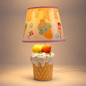 Little Surprise Box, ceramic Ice Cream Table side Bed Table Lamp, Kids Room Decor - White Room Decor