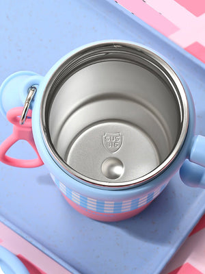 Little Surprise Box Checkered Stainless Steel Tumbler for Kids and Adults, 550ml - LSB - WB - PNKBLU - CHECKS