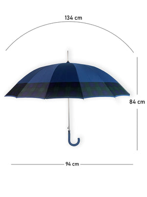 Little Surprise Box Checks Large Canopy Size Umbrella for Adults - LSB - UM - NAVY - CHECKS