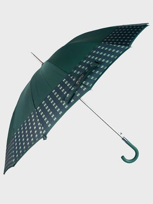 Little Surprise Box Checks Large Canopy Size Umbrella for Adults - LSB - UM - GREEN - CHECKS