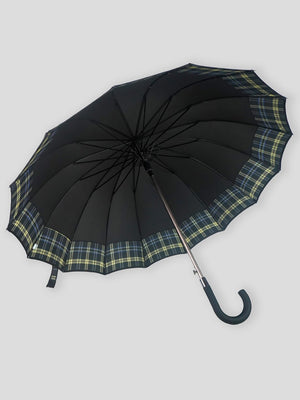 Little Surprise Box Checks Large Canopy Size Umbrella for Adults - LSB - UM - GREEN - CHECKS