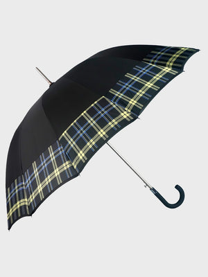 Little Surprise Box Checks Large Canopy Size Umbrella for Adults - LSB - UM - BLACK - CHECKS