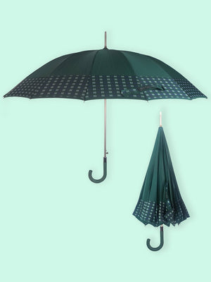 Little Surprise Box Checks Large Canopy Size Umbrella for Adults - LSB - UM - GREEN - CHECKS
