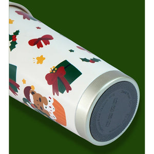 Little Surprise Box Christmas Tree & Bear Cupcake, xmas themed, stainless steel Coffee/Water Tumbler Bottle, 500ml with free cleaning brush - Xmas Bottles