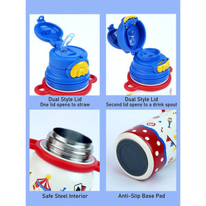 Little Surprise Box Circus Cuplid Stainless Steel Kids Water Bottle 500ml - Water Bottle