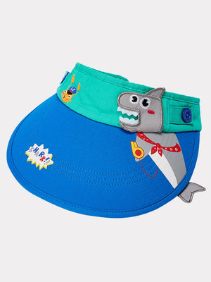 Little Surprise Box Cotton Animal theme Visor Hat for Kids & Toddlers - LSB - CAP - COTNSHARKVISOR