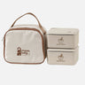 Little Surprise Box Cream 2pcs Bento Stainless Steel Lunch Box Container set with insulated Matching lunch Bag - LSB - LB - CRM2PCBENTO