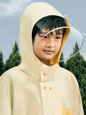Little Surprise Box, Cream Animal Print knee length Raincoat for Kids & Teens - LSB - RC - CRM - ANIMLPRNT - L