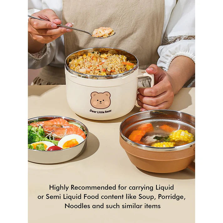 Little Surprise Box Dual Handle Soup /Noodles Lunch Box with matching Cover