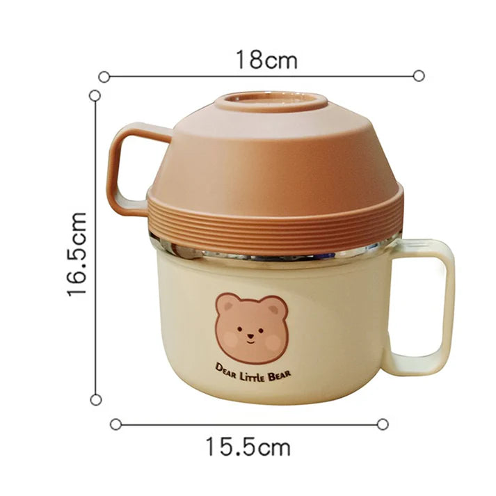Little Surprise Box Dual Handle Soup /Noodles Lunch Box with matching Cover