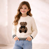 Little Surprise Box Cream Cable - Knit Teddy Cardigan, Winter Cardigan Sweater for Kids - 2 - 3 Years Kids Sweater