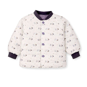 Little Surprise Box Cream Checkered Cute Dog Theme Winter Jacket for Kids - 3 - 4Y Kids Sweater