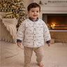 Little Surprise Box Cream Checkered Cute Dog Theme Winter Jacket for Kids - 2 - 3Y Kids Sweater