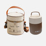 Little Surprise Box Cream - Dark Brown Stainless Steel Vertical Tiffin/Lunch Box with Cover - LSB - LB - CRMDRKBRWMVERTCL
