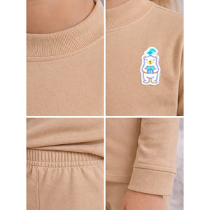 Little Surprise Box Cream Kelly Crew Neck Upper & Lower Body Thermal Winter Warmers For Kids - Set Of 2 Pcs - 2 - 3 Years Kids Thermal Wear