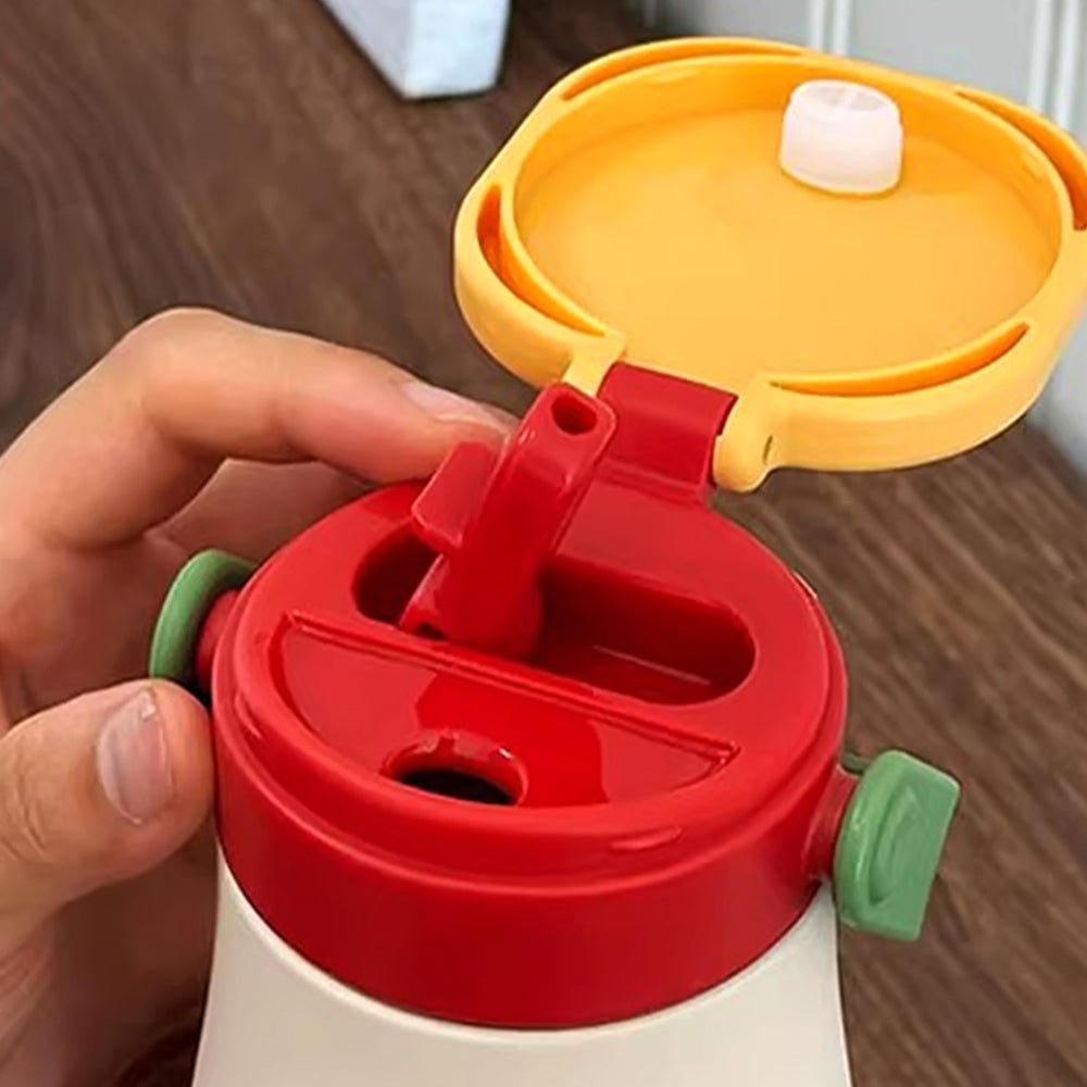 Little Surprise Box Cream & Red Moo Insulated Thermos Bottle – 600ml - Water Bottle