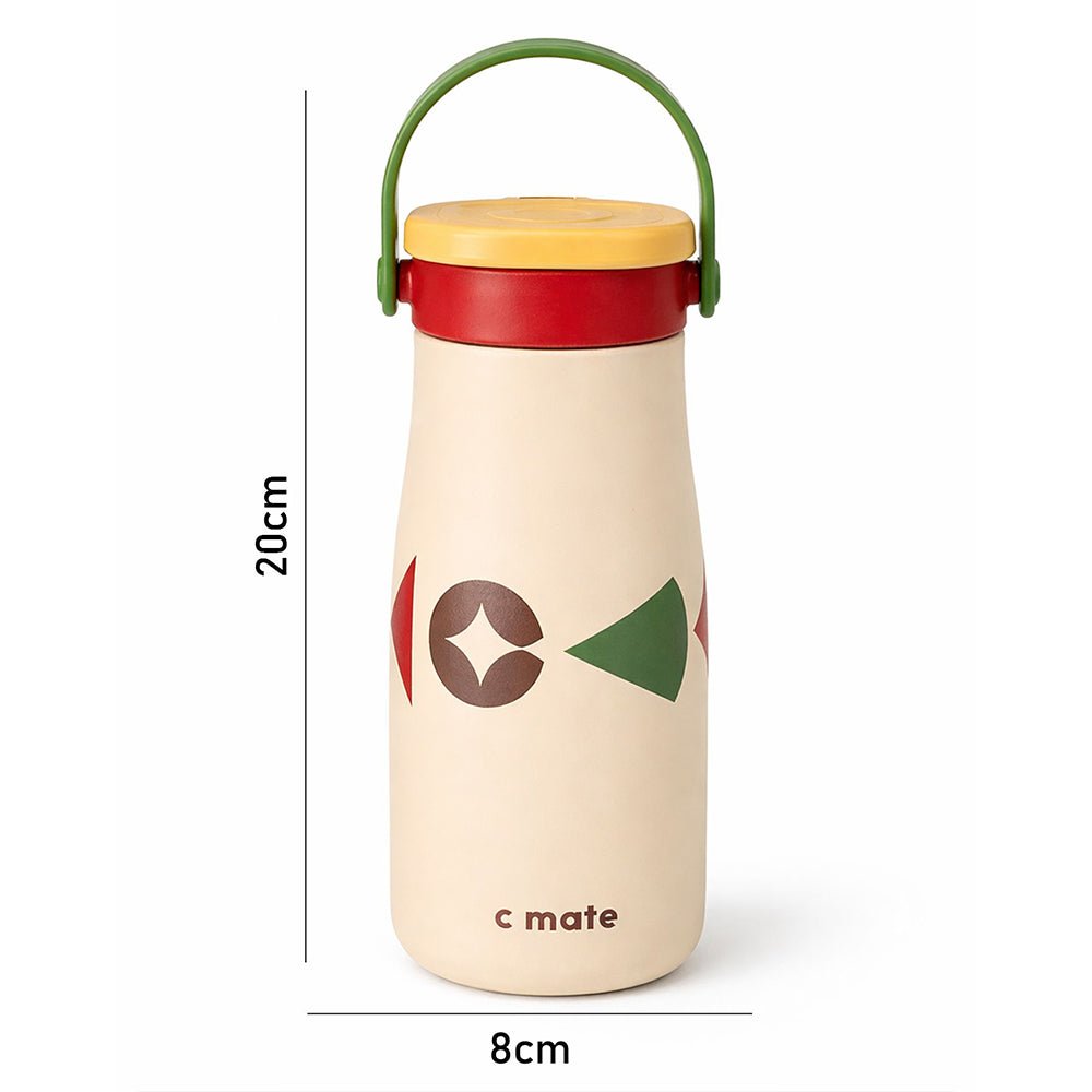 Little Surprise Box Cream & Red Moo Insulated Thermos Bottle – 600ml - Water Bottle