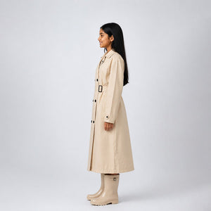 Little Surprise Box Cream Trench Raincoat | The Mom Store - L Kids Raincoat