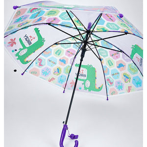 Little Surprise Box Croc Dino Kids Umbrella Purple | The Mom Store - Monsoon Wear