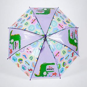 Little Surprise Box Croc Dino Kids Umbrella Purple | The Mom Store - Monsoon Wear