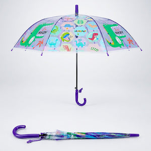 Little Surprise Box Croc Dino Kids Umbrella Purple | The Mom Store - Monsoon Wear