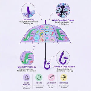 Little Surprise Box Croc Dino Kids Umbrella Purple | The Mom Store - Monsoon Wear